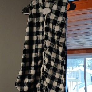 Cozy Black and White Checkered Kids Pajama Sleep Sack